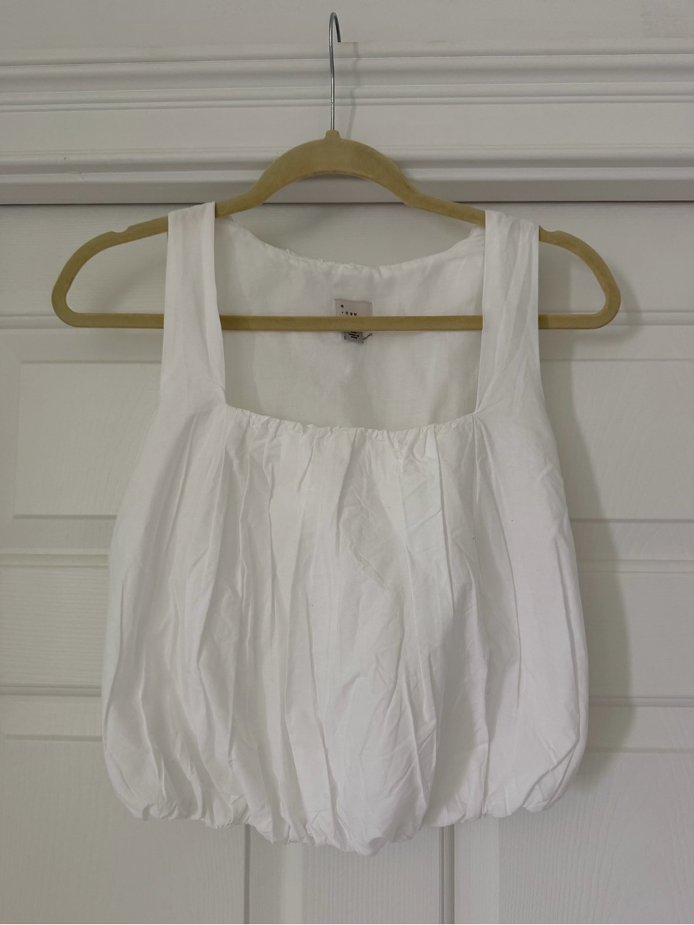 A New Day White Cotton Bubble Top and Maxi Skirt Set Size XS